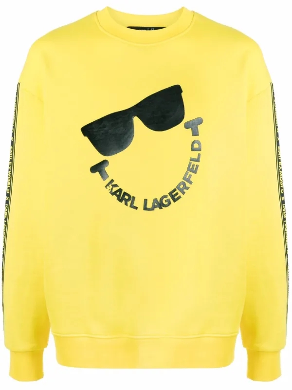 Shop Karl Lagerfeld Smiley logo-printed 