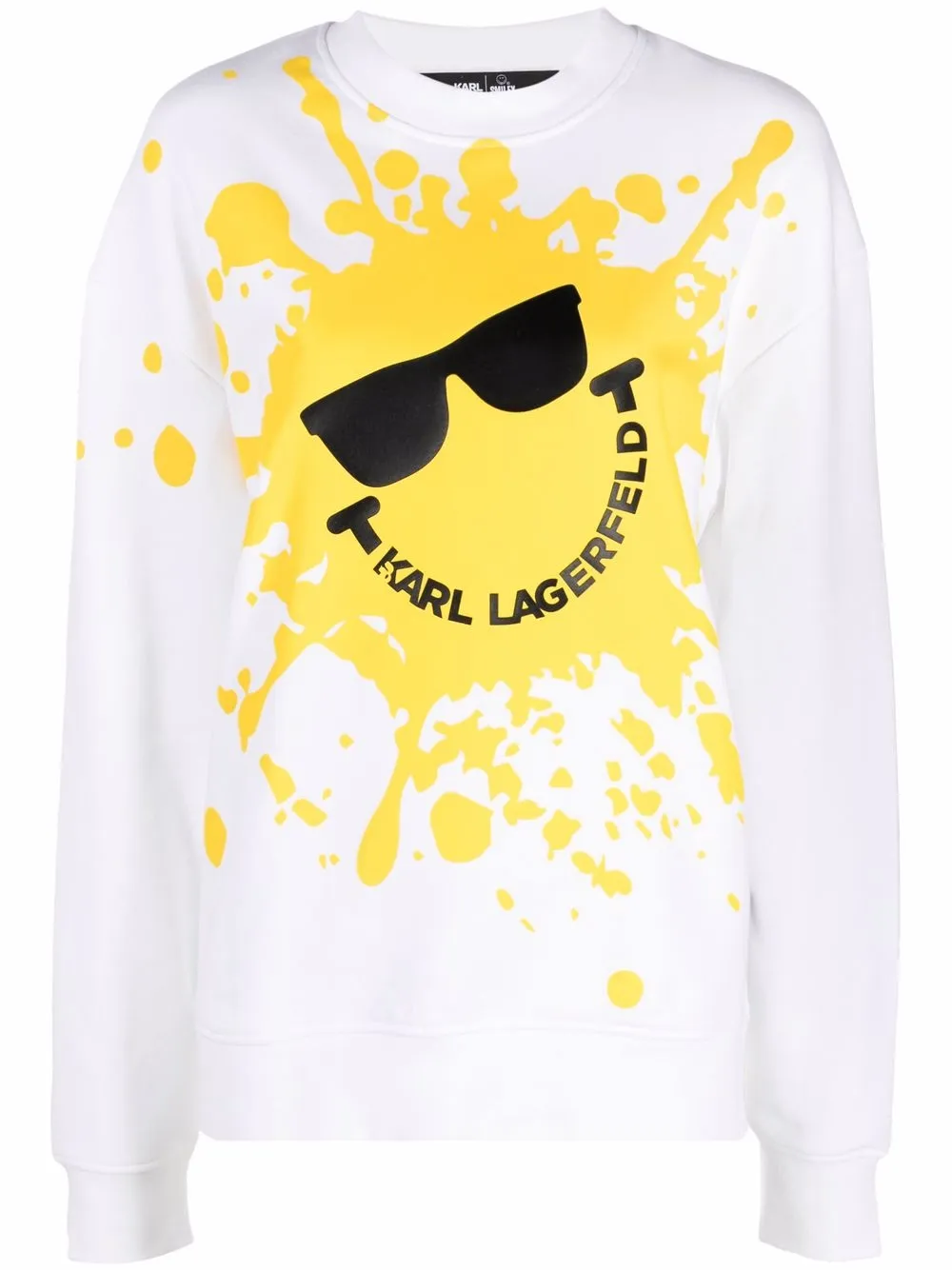 

Karl Lagerfeld sudadera con motivo Smiley Splash - Blanco