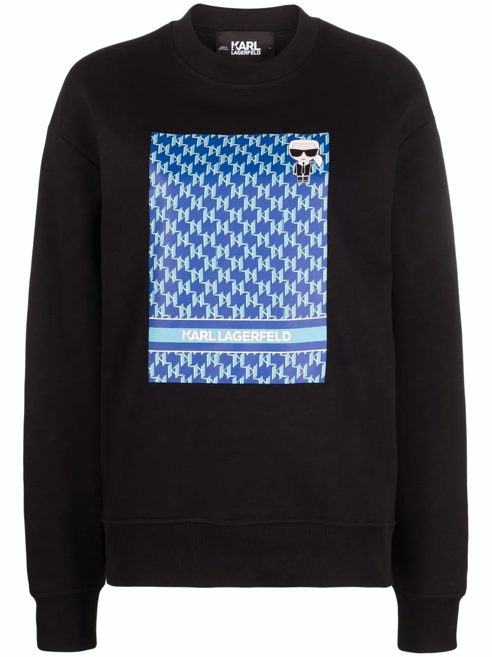 Karl Lagerfeld logo-print long-sleeve sweatshirt - Black