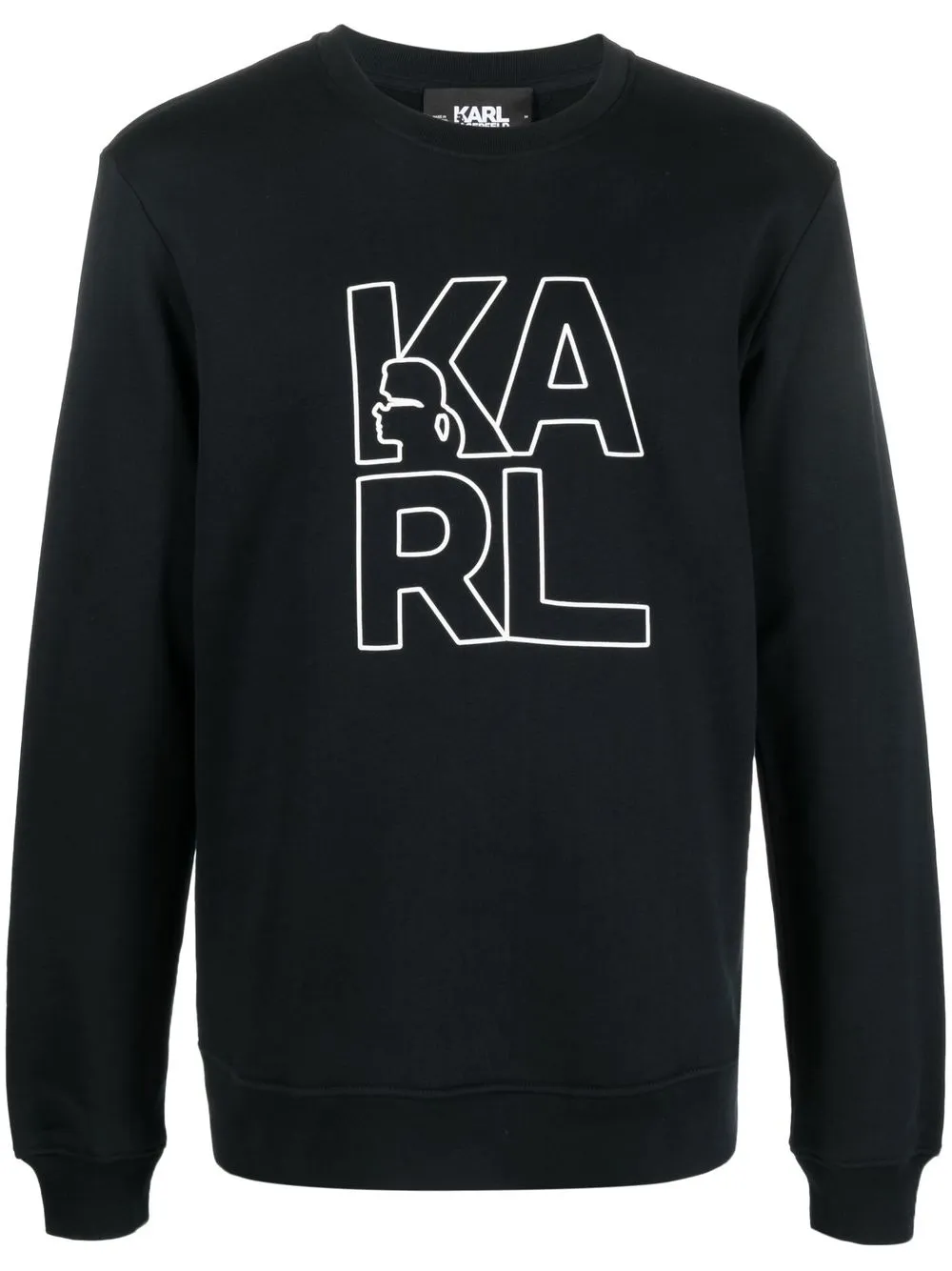 

Karl Lagerfeld sudadera con logo estampado - Negro