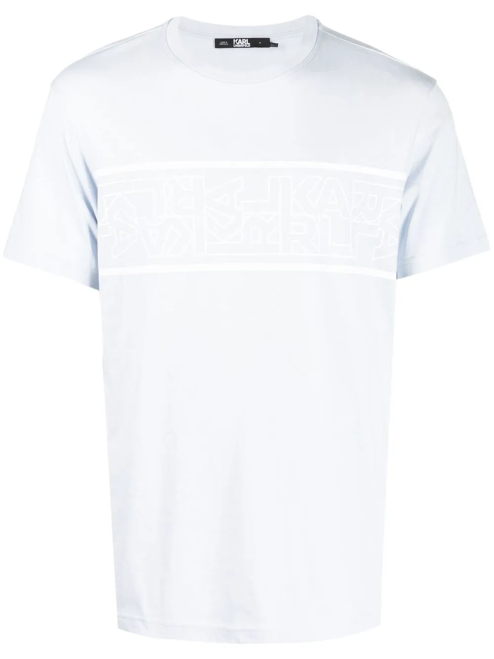 

Karl Lagerfeld playera manga corta con logo estampado - Azul