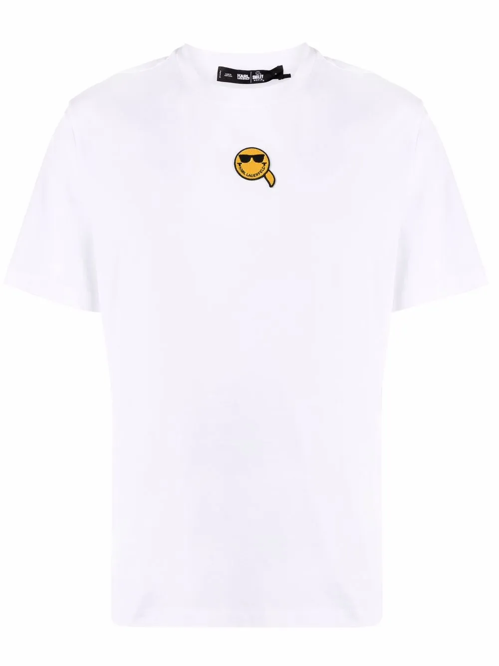 

Karl Lagerfeld playera con bordado de smiley - Blanco