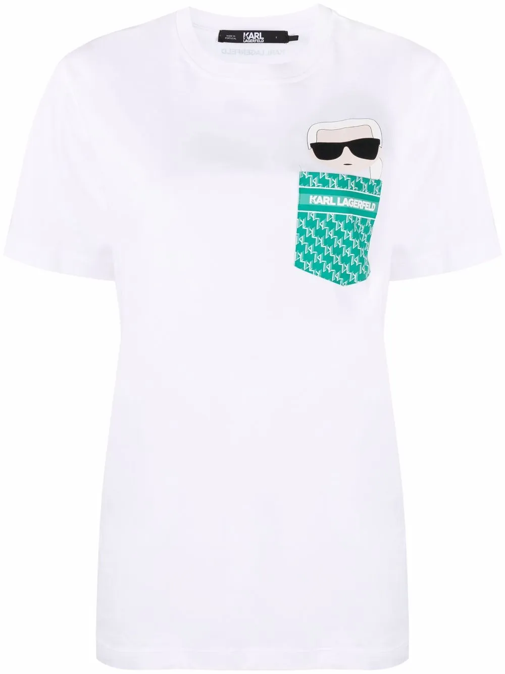 

Karl Lagerfeld playera con logo estampado - Blanco