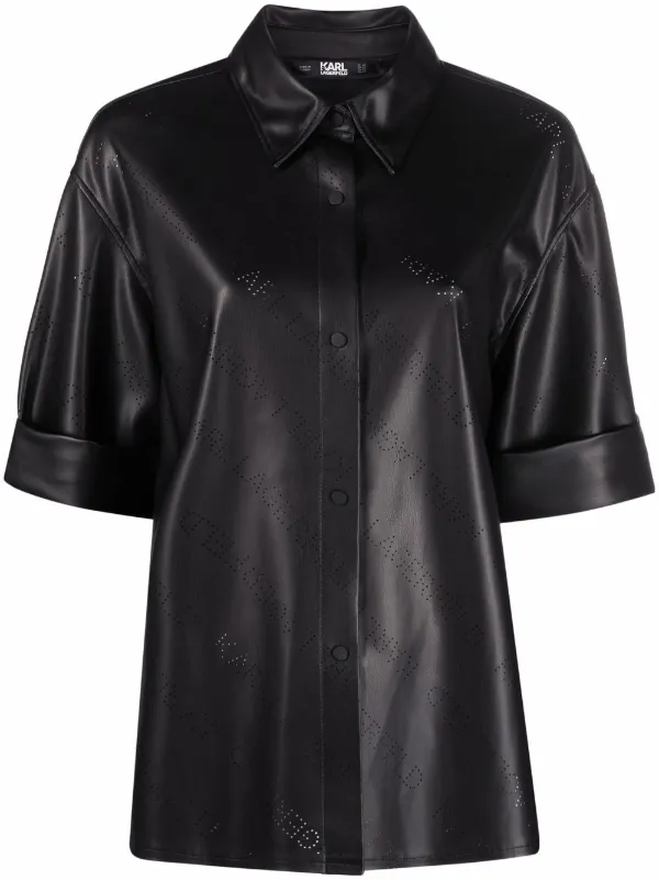 Karl Lagerfeld faux-leather short 
