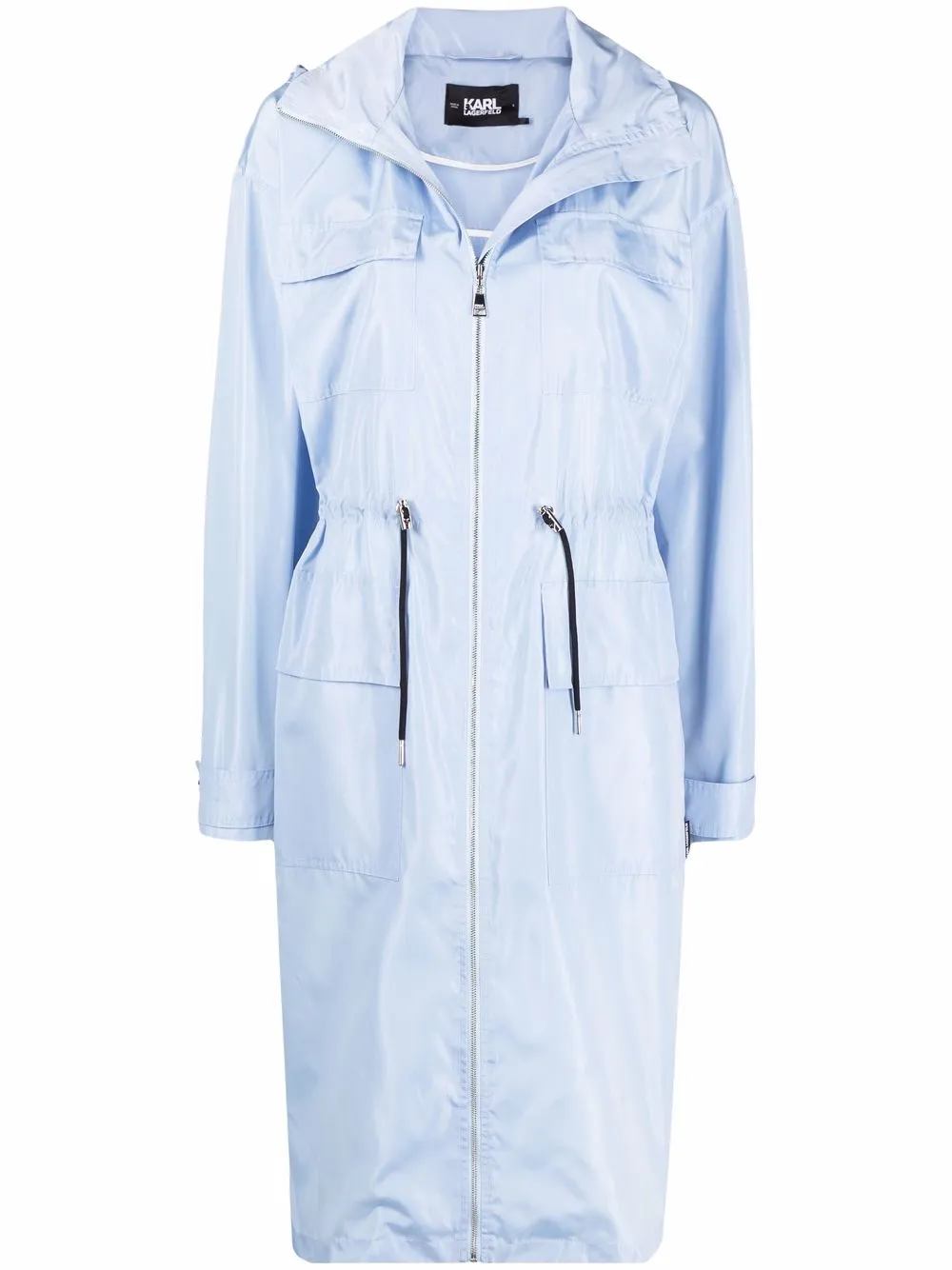 

Karl Lagerfeld drawstring parka coat - Blue