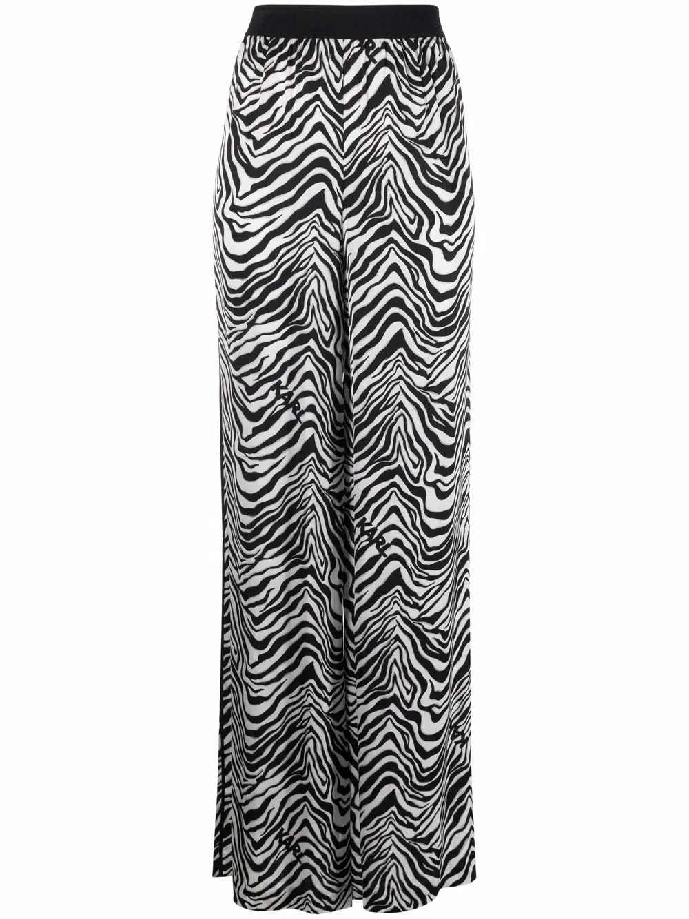 

Karl Lagerfeld pantalones anchos con animal print - Blanco