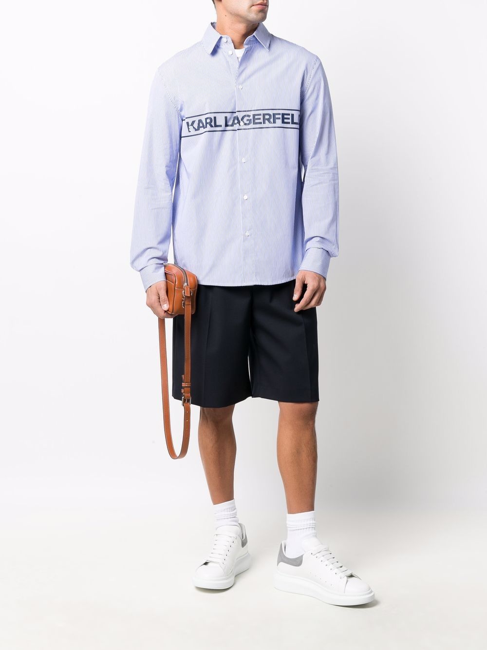 Karl Lagerfeld Oversized shorts - Blauw