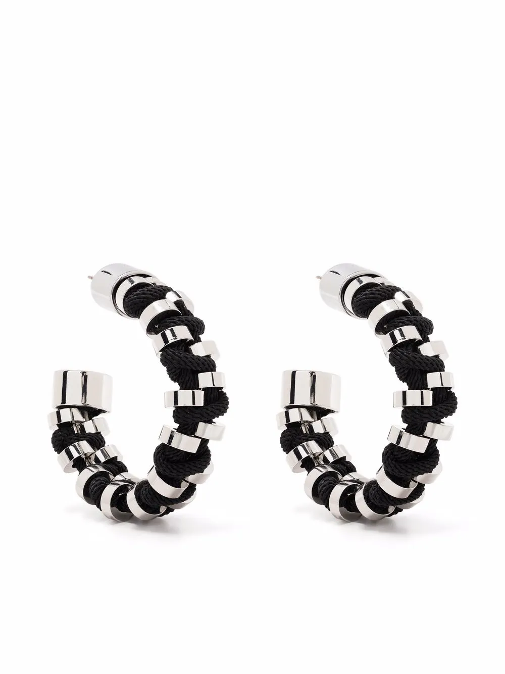 

Karl Lagerfeld interwoven split hoop earrings - Black