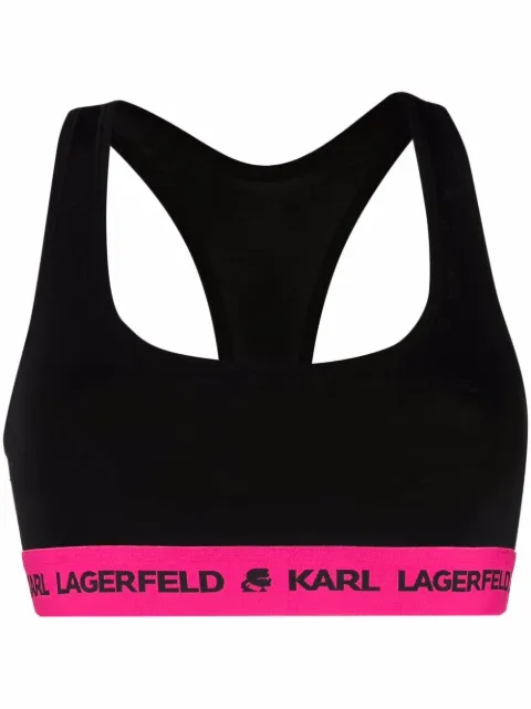 Karl Lagerfeld حمالة صدر مطرزة بشعار الماركة