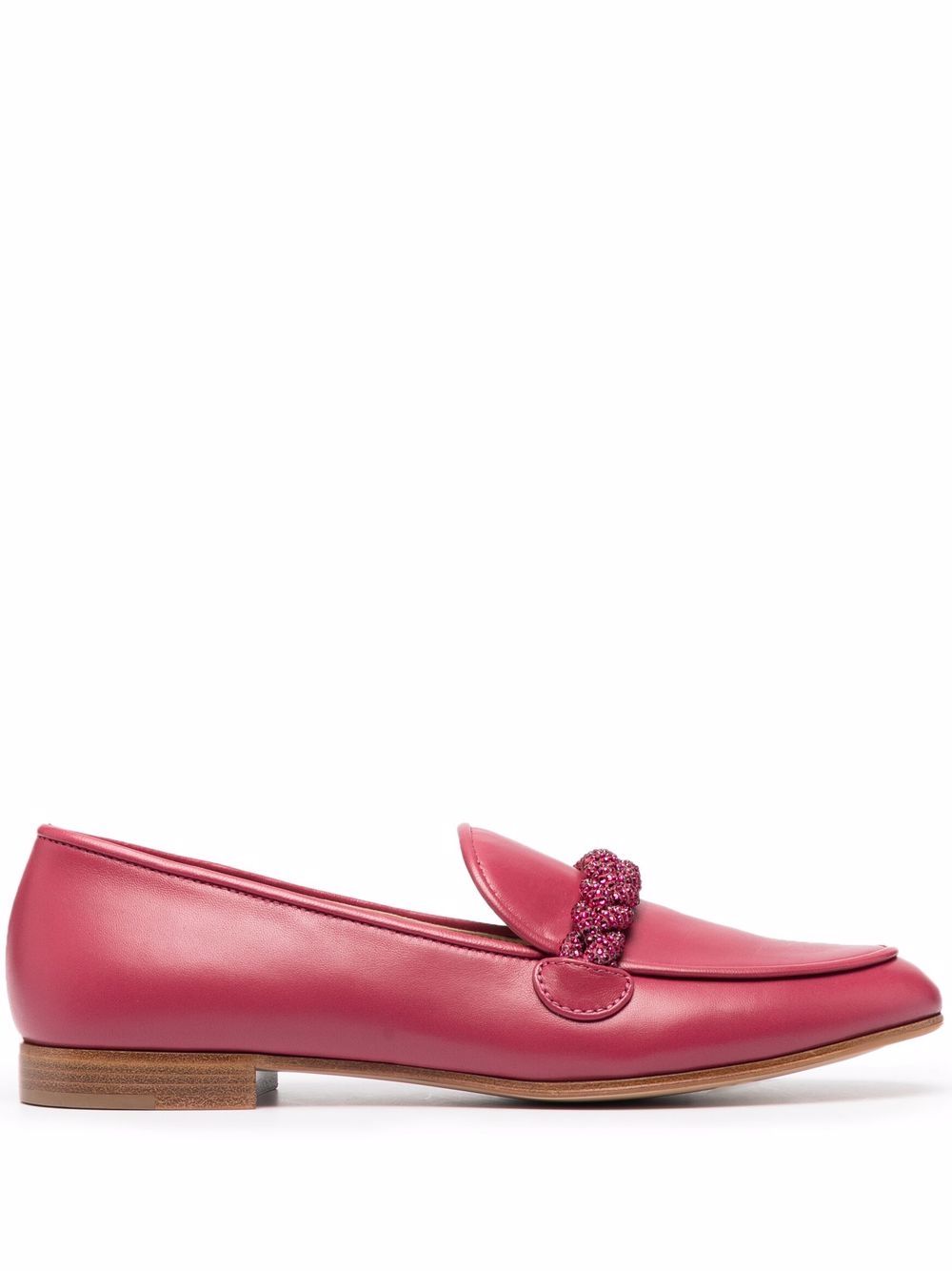 

Gianvito Rossi mocasines con detalle trenzado - Rosado