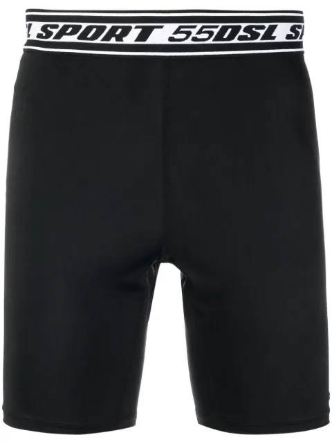 Diesel logo waistband cycling shorts