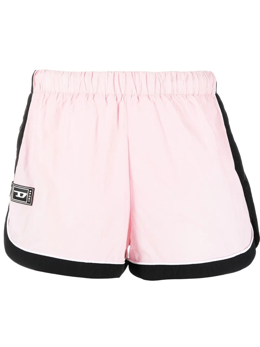 

Diesel logo-patch track shorts - Pink