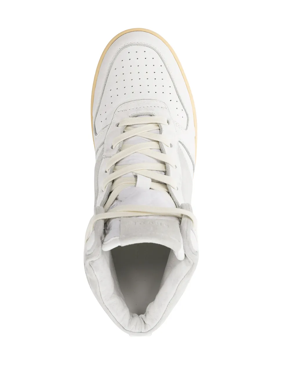 RHUDE panelled hi-top sneakers White