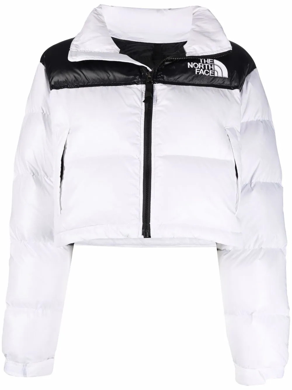 фото The north face короткий пуховик nuptse