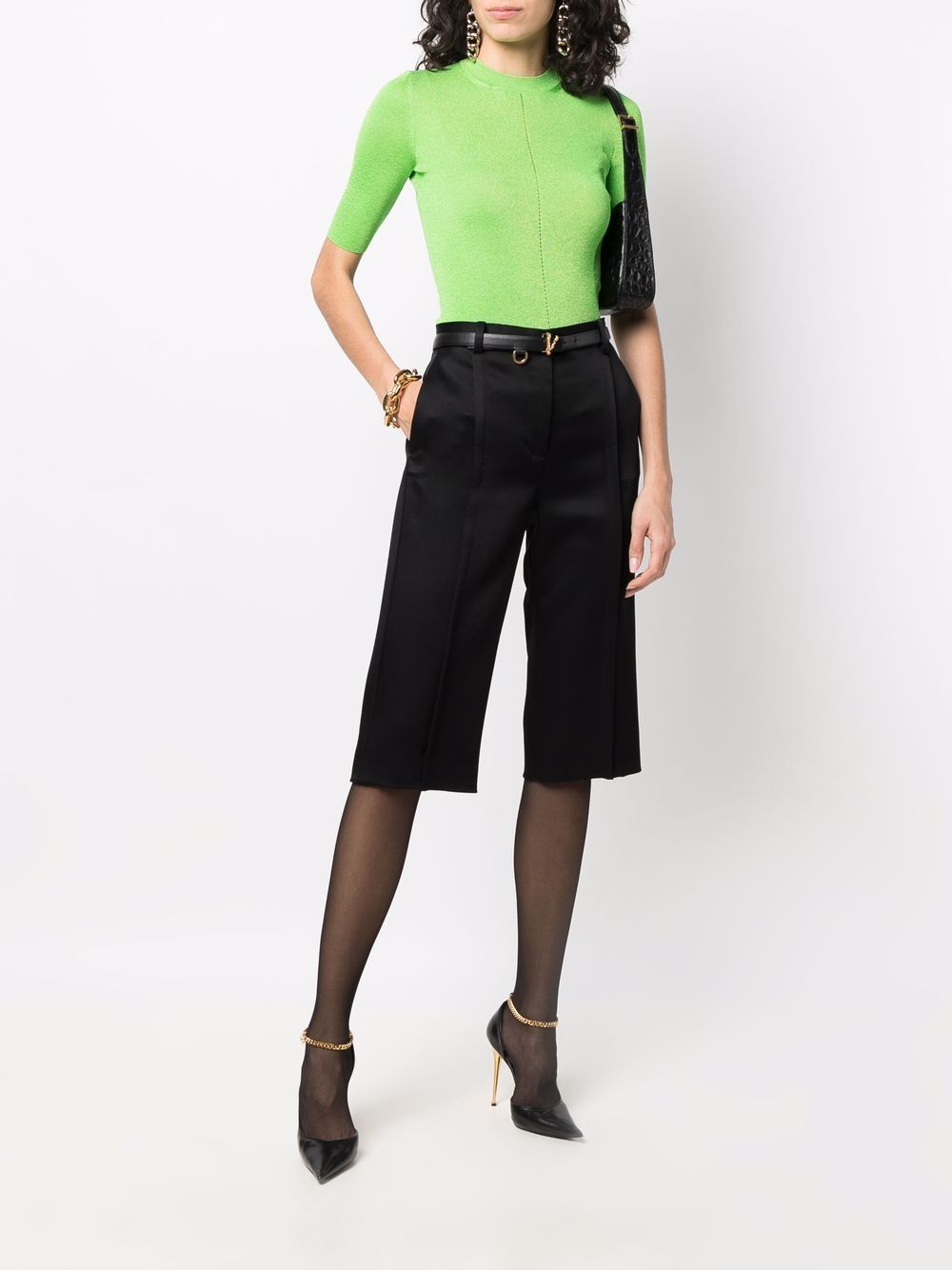 Saint Laurent Top met ronde hals - Groen