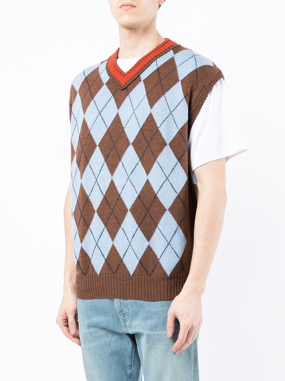 фото Pringle of scotland argyle knit sleeveless jumper