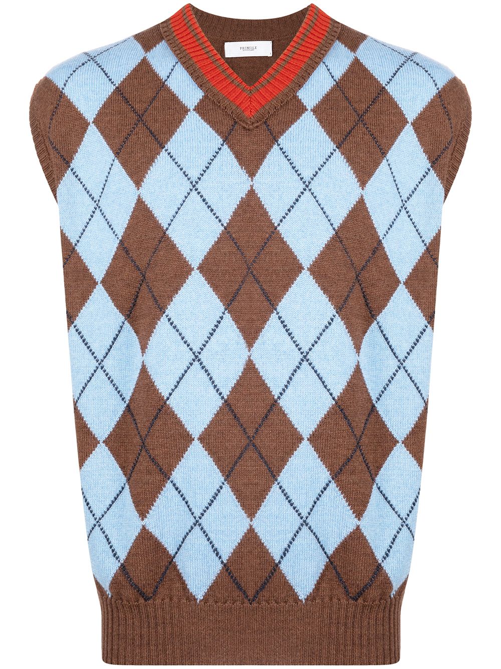 фото Pringle of scotland argyle knit sleeveless jumper