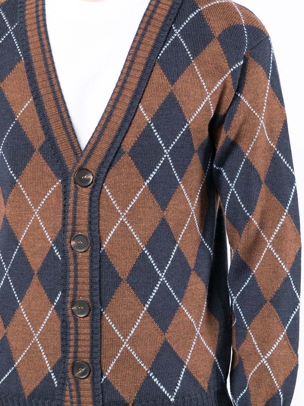 фото Pringle of scotland argyle knit button-down cardigan