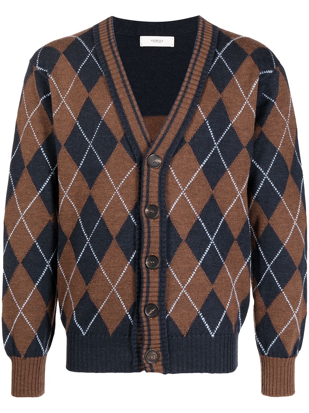 фото Pringle of scotland argyle knit button-down cardigan