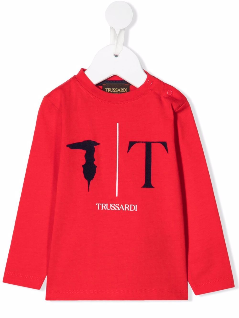 фото Trussardi junior футболка с длинными рукавами и логотипом