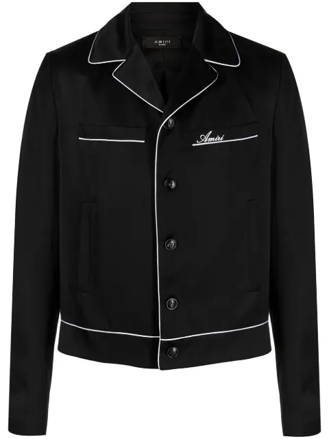 AMIRI logo-print pyjama-shirt jacket
