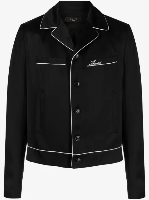 AMIRI logo-print pyjama-shirt jacket