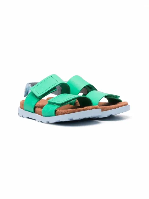 Camper Kids Sandália Brutus de couro com tiras fixadoras