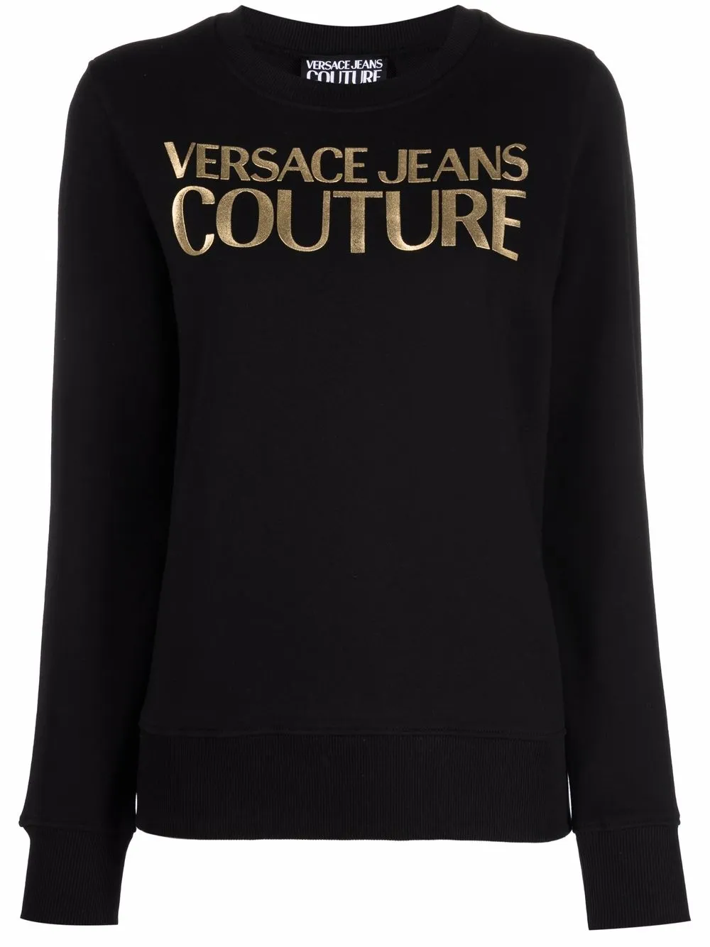 

Versace Jeans Couture sudadera con logo metalizado - Negro