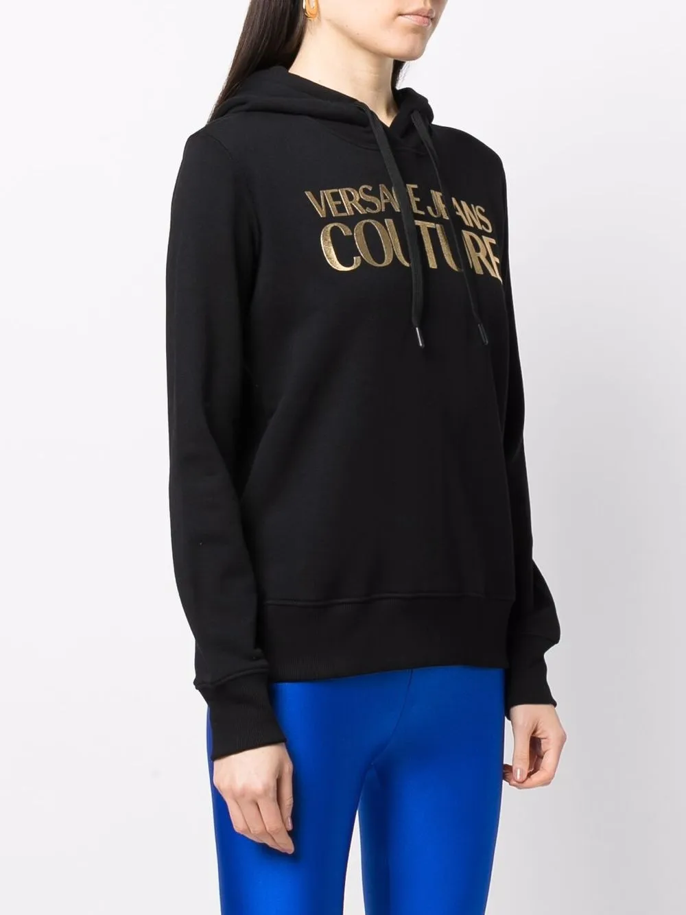 фото Versace jeans couture худи с логотипом металлик