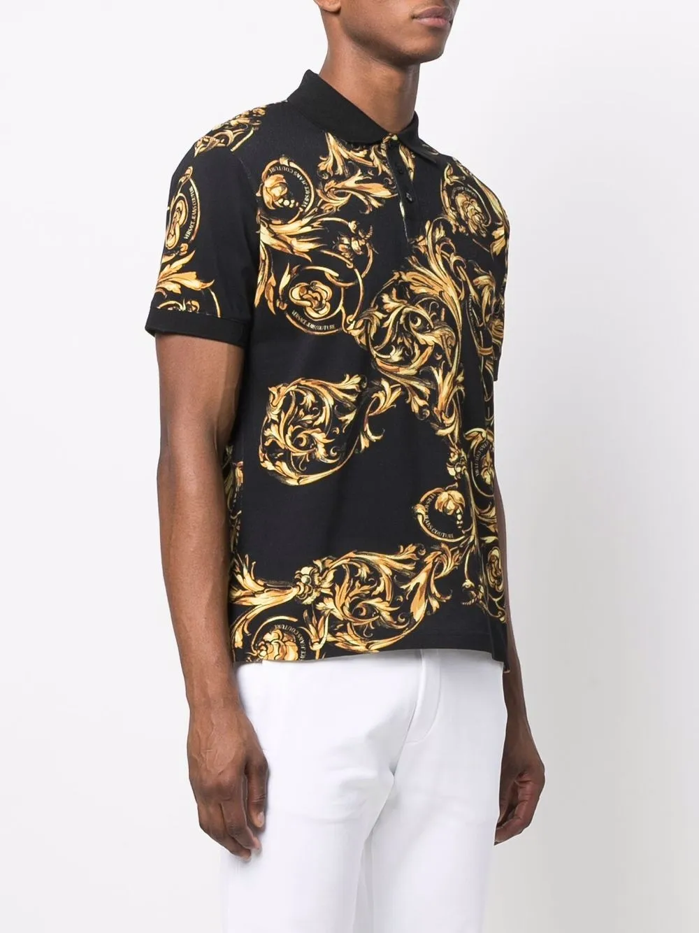 фото Versace jeans couture рубашка поло с принтом baroque