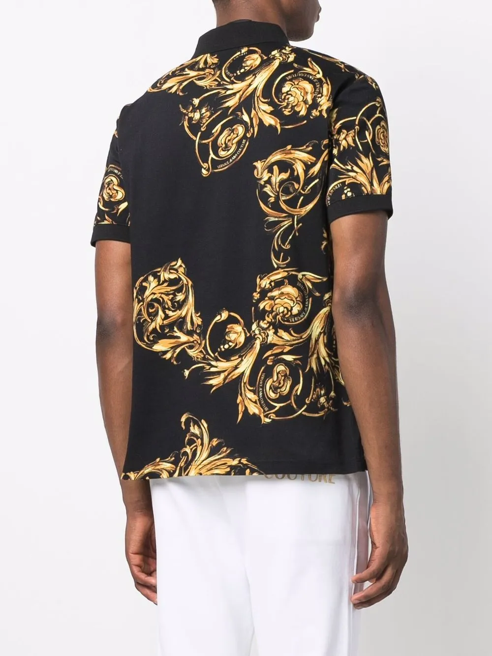 фото Versace jeans couture рубашка поло с принтом baroque