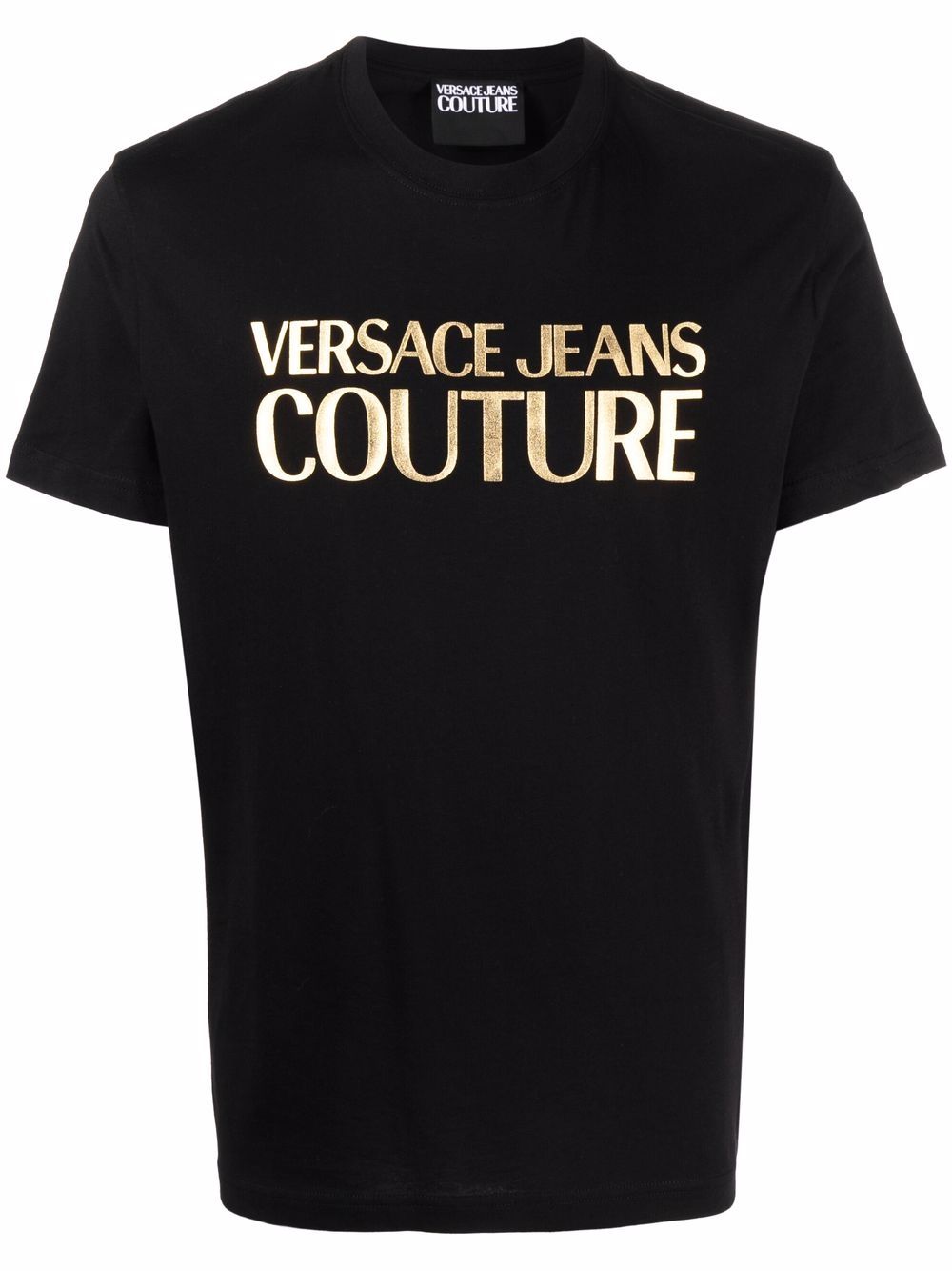 фото Versace jeans couture футболка с логотипом металлик