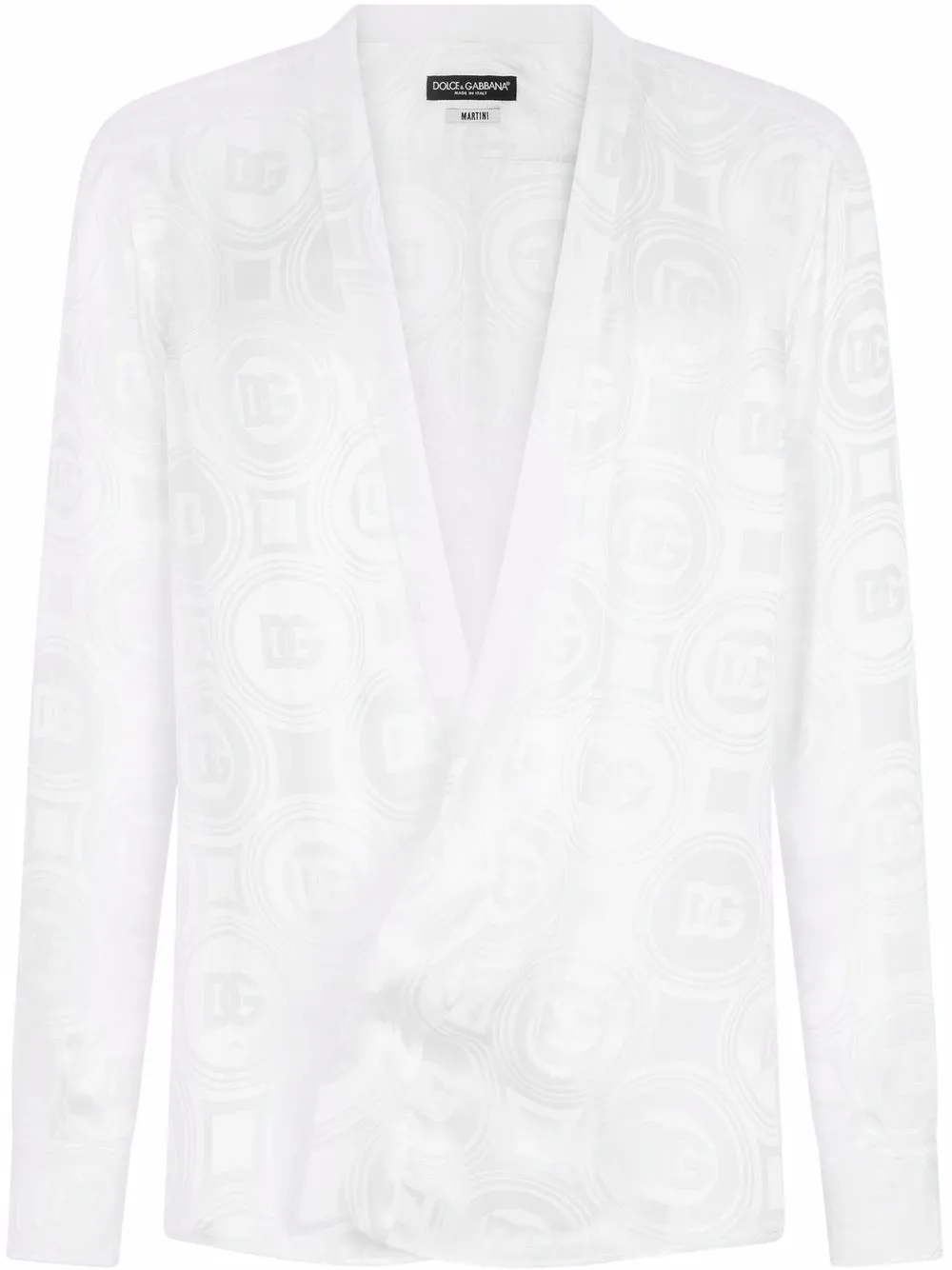 

Dolce & Gabbana camisa con cuello en V - Blanco