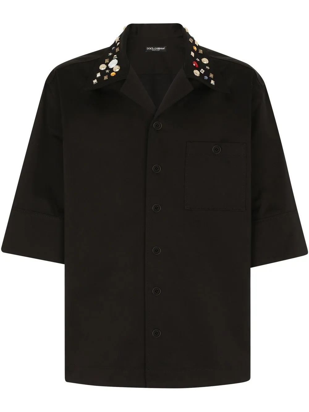 

Dolce & Gabbana camisa con detalles de cristal - Negro