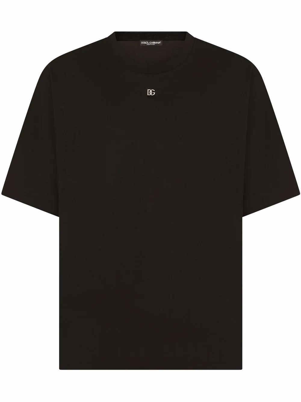 

Dolce & Gabbana playera con placa del logo DG - Negro