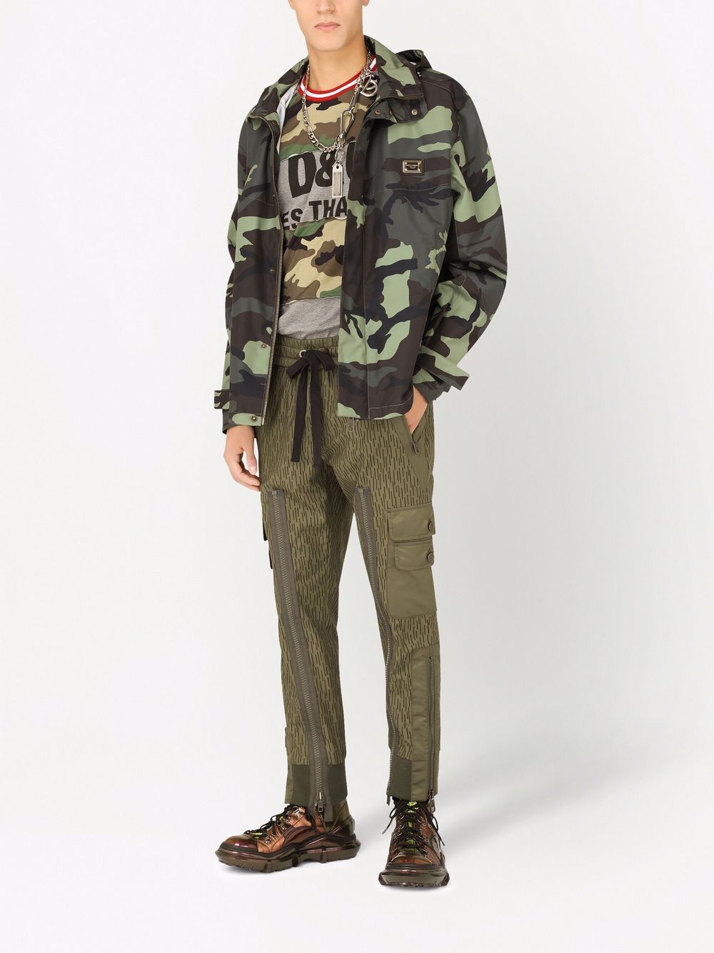 Dolce & Gabbana camouflage-print Hooded Jacket - Farfetch