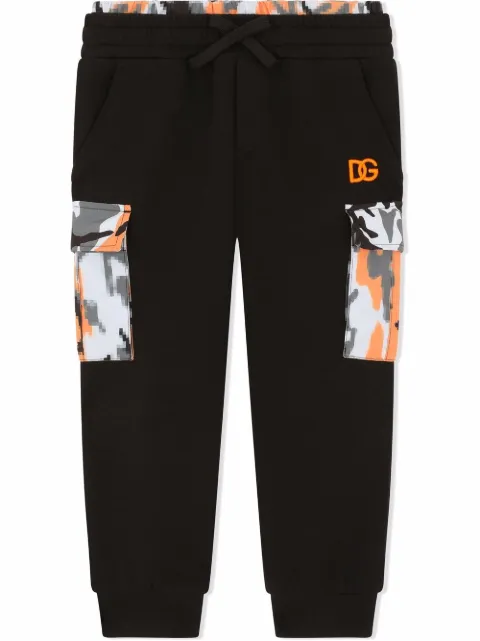 Dolce & Gabbana Kids camouflage-trim track pants