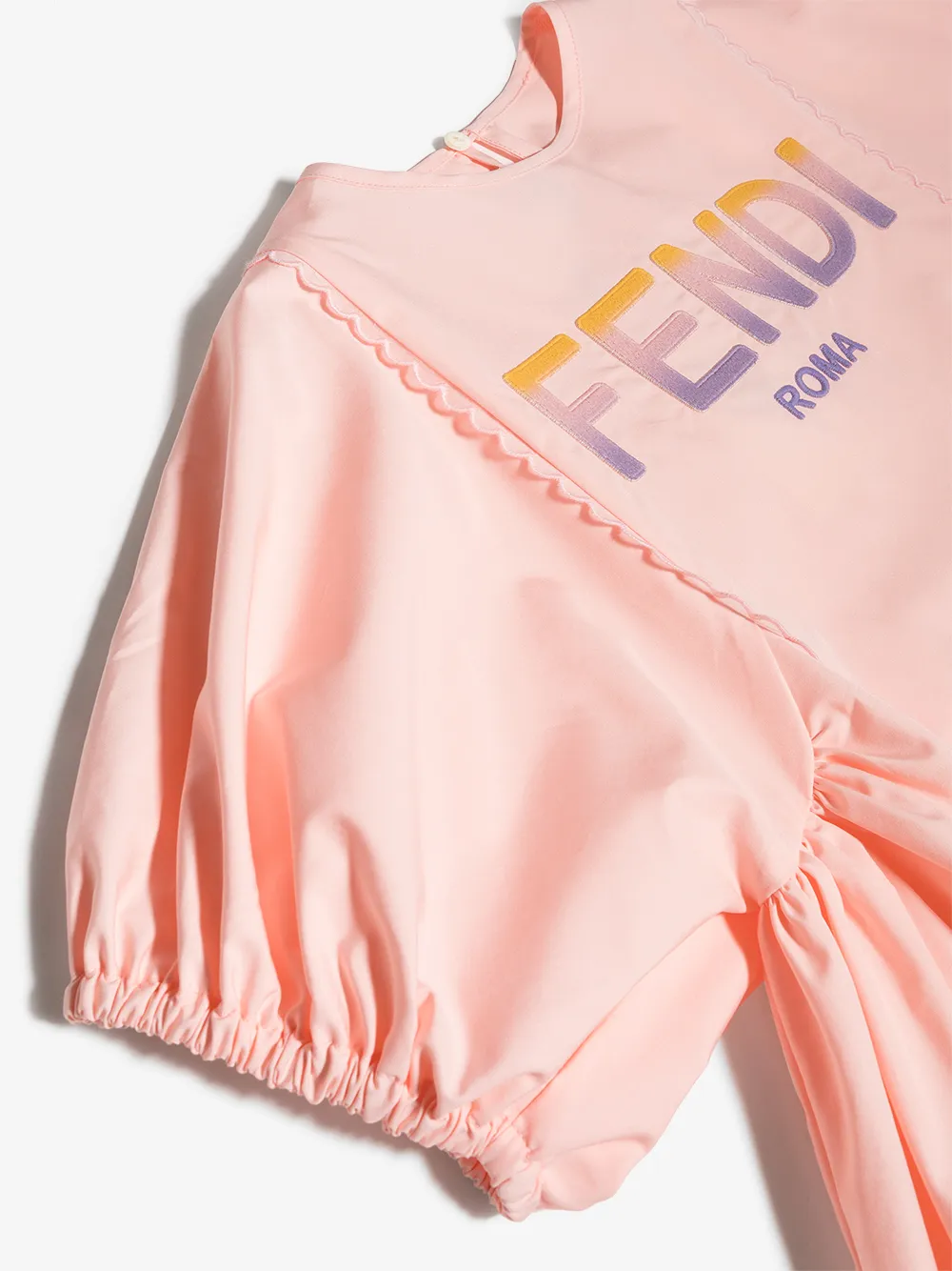 Fendi Kids Jurk met logoprint Roze