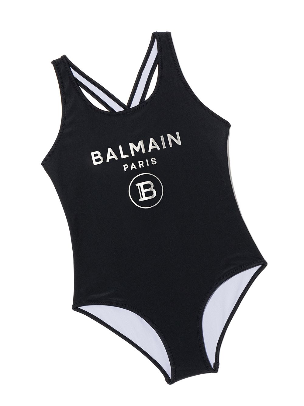 Shop Balmain Kids logo-print swimsuit with Express Delivery - FARFETCH