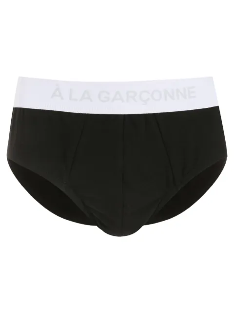 À La Garçonne Cueca com logo no cós