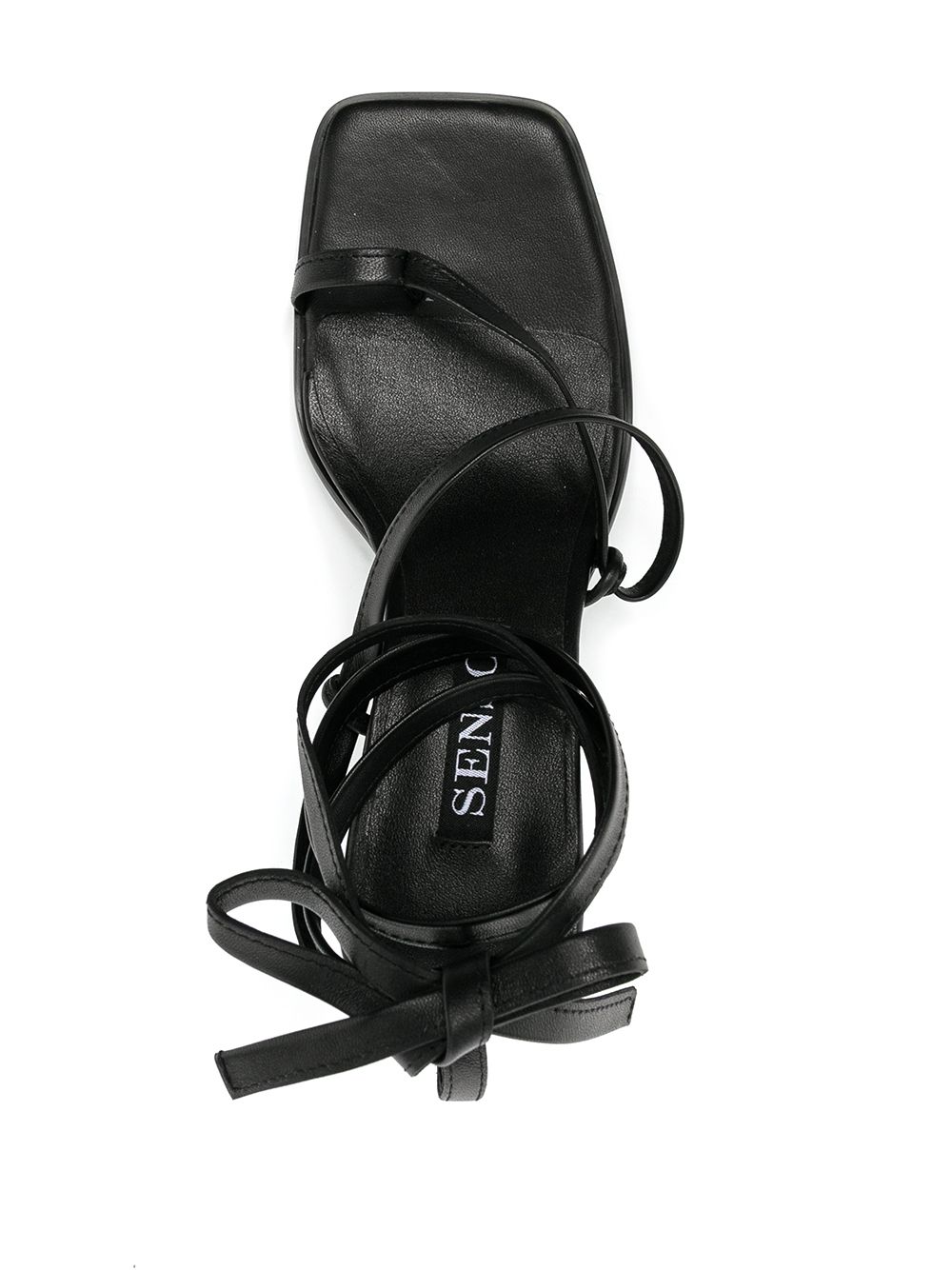 Shop Senso Pica 95mm Leather Sandals In Black
