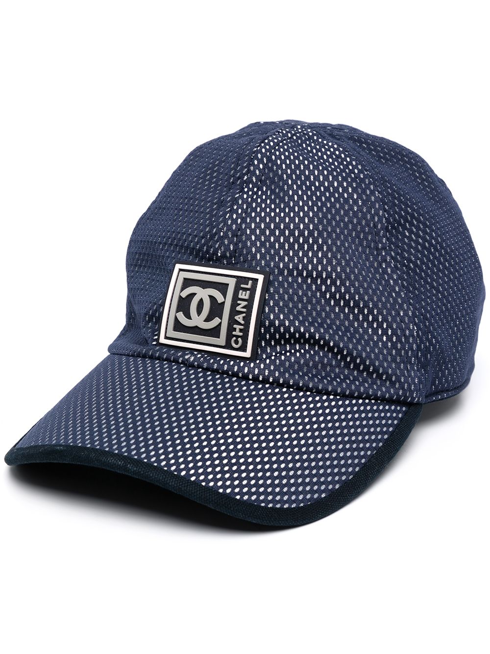 Pre-owned Chanel 2000s Cc Sports Line Baseball Cap In Blue