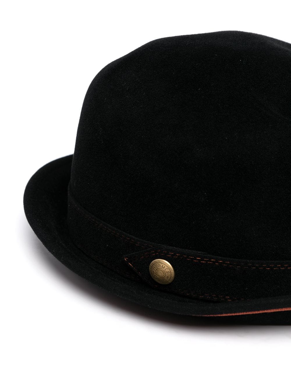 фото Hermès шляпа-федора 1990-х годов с логотипом