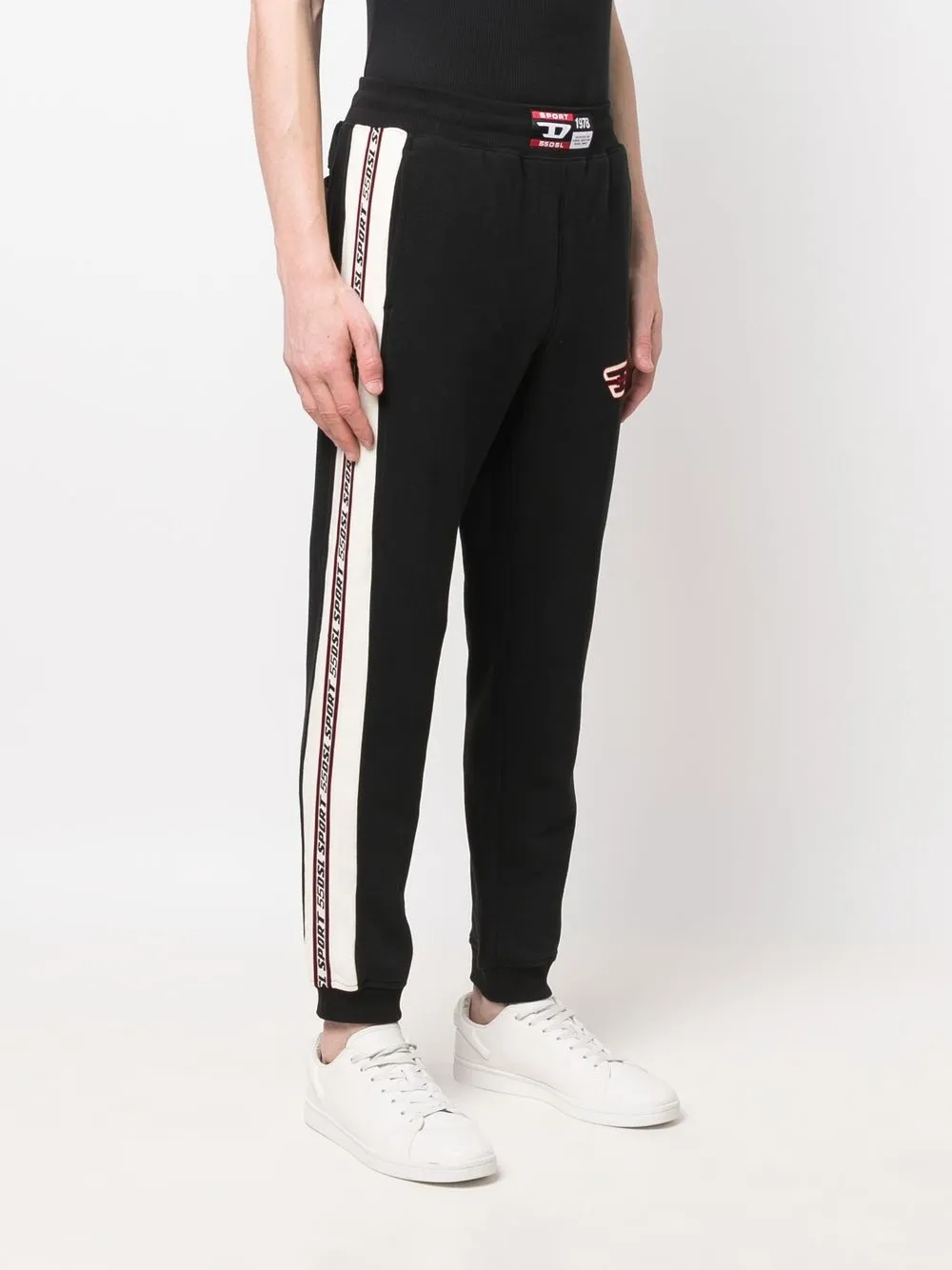  Diesel Sporthose Mit Logo Patch   Schwarz 