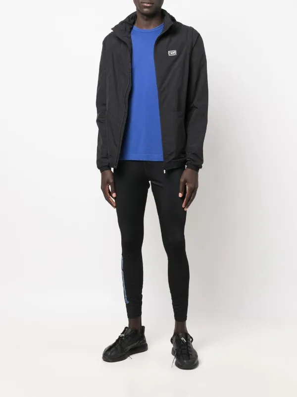 Diesel logo-patch Detail Hooded Jacket | Black | FARFETCH