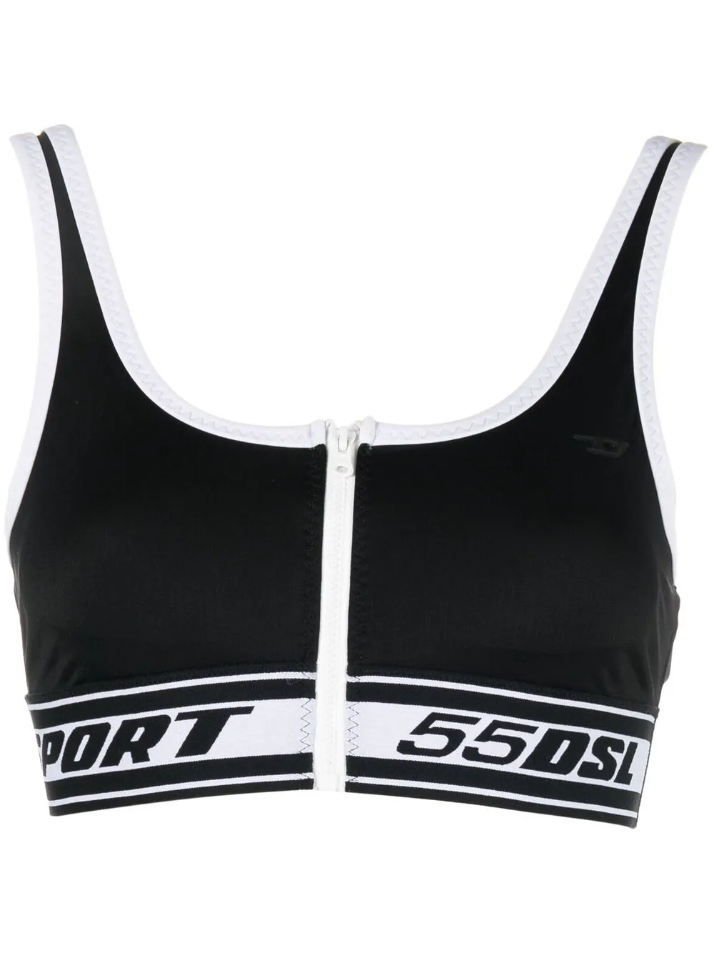 

Diesel 55DSL logo-underband bralette - Black