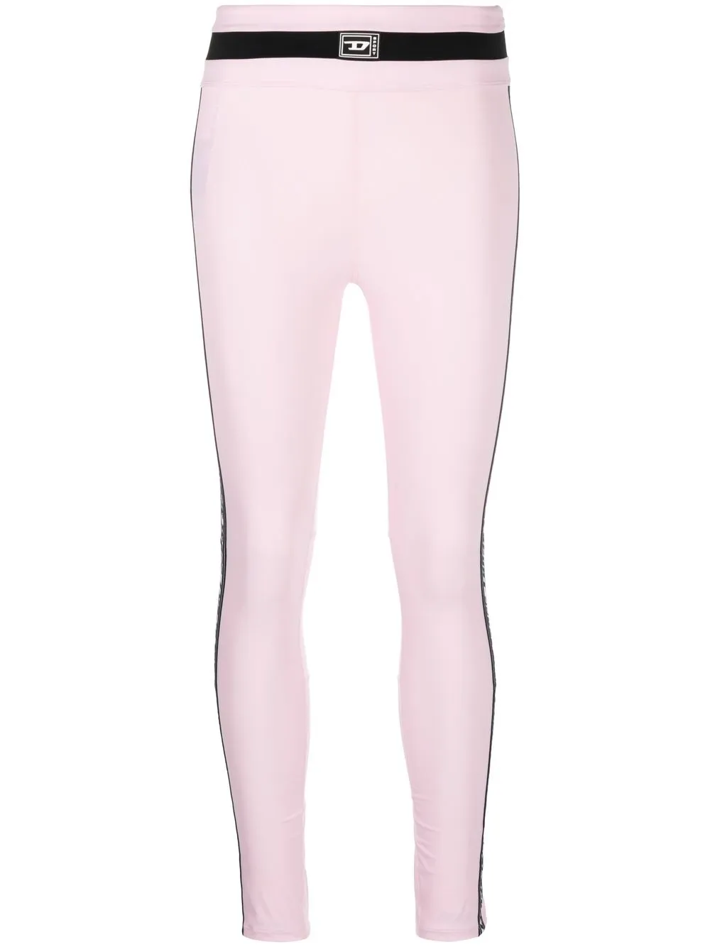 

Diesel leggins con franja del logo - Rosado