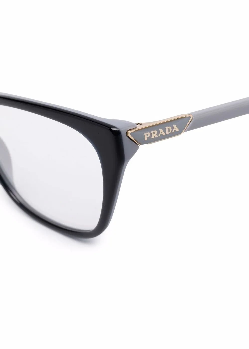  Prada Eyewear Cat Eye Sonnenbrille Mit Logo Gravur   Schwarz 