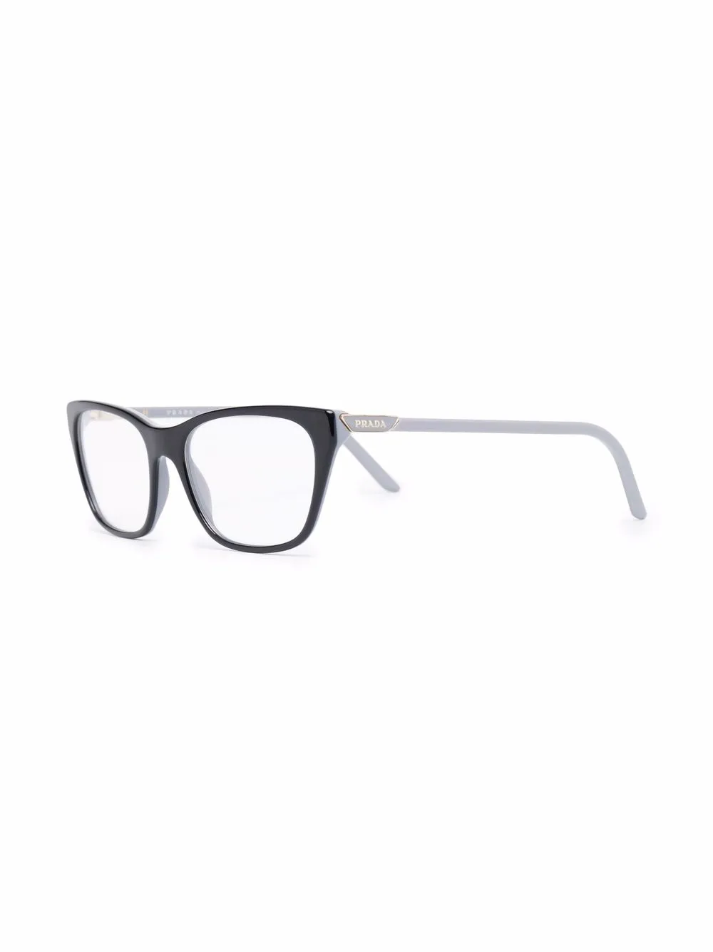  Prada Eyewear Cat Eye Sonnenbrille Mit Logo Gravur   Schwarz 