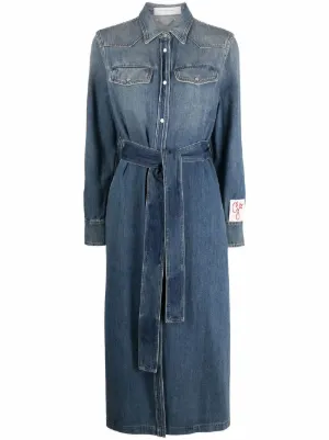 All saints polly long hotsell denim dress